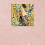 Lady with a Fan by Gustav Klimt (18"H x 18"W x 1.5"D)