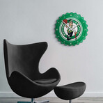 Boston Celtics // Bottle Cap Wall Clock