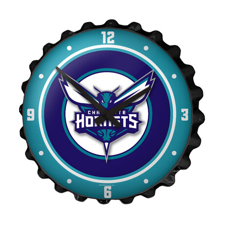 Charlotte Hornets // Bottle Cap Wall Clock