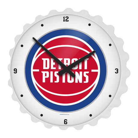 Detroit Pistons // Bottle Cap Wall Clock