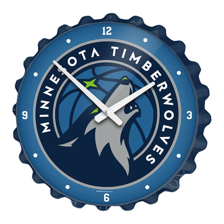 Minnesota Timberwolves // Bottle Cap Wall Clock