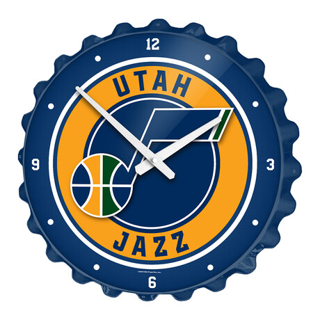Utah Jazz // Bottle Cap Wall Clock