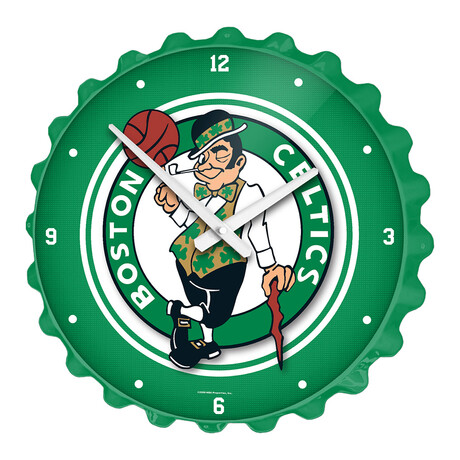 Boston Celtics // Bottle Cap Wall Clock