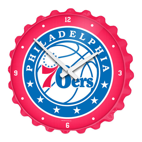 Philadelphia 76ers // Bottle Cap Wall Clock