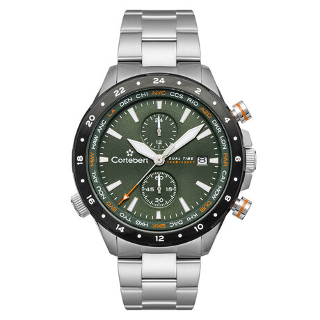 Cortebert Elevation Worldtime Dual Time Quartz // CB-3008-66