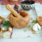 Olive Wood Mortar & Pestle