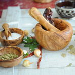 Olive Wood Mortar & Pestle