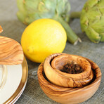 Nested Olive Wood Bowls // Set Of 3