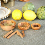 Nested Olive Wood Bowls // Set Of 3