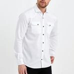 Solid Flannel Shirt // White (XS)