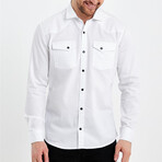 Solid Flannel Shirt // White (XS)