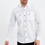 Solid Flannel Shirt // White (XS)