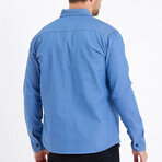 Solid Flannel Shirt // Blue (XS)