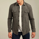 Solid Flannel Shirt // Dark Gray (M)