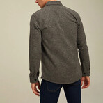 Solid Flannel Shirt // Dark Gray (L)