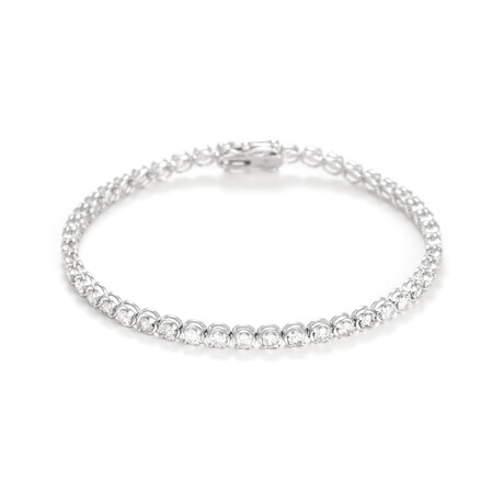 9k White Gold Rivière Diamond Bracelet // 6.5"