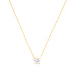 18k Yellow Gold Collier Impérial 1 Diamond Necklace // 16.5"
