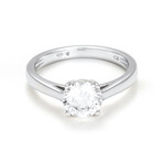 18k White Gold Solitaire Impérial Diamond Ring (Ring Size: 5.5)