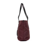 Burberry Small Logo Branded Nylon Tote Shoulder Handbag // Burgundy