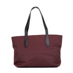 Burberry Small Logo Branded Nylon Tote Shoulder Handbag // Burgundy