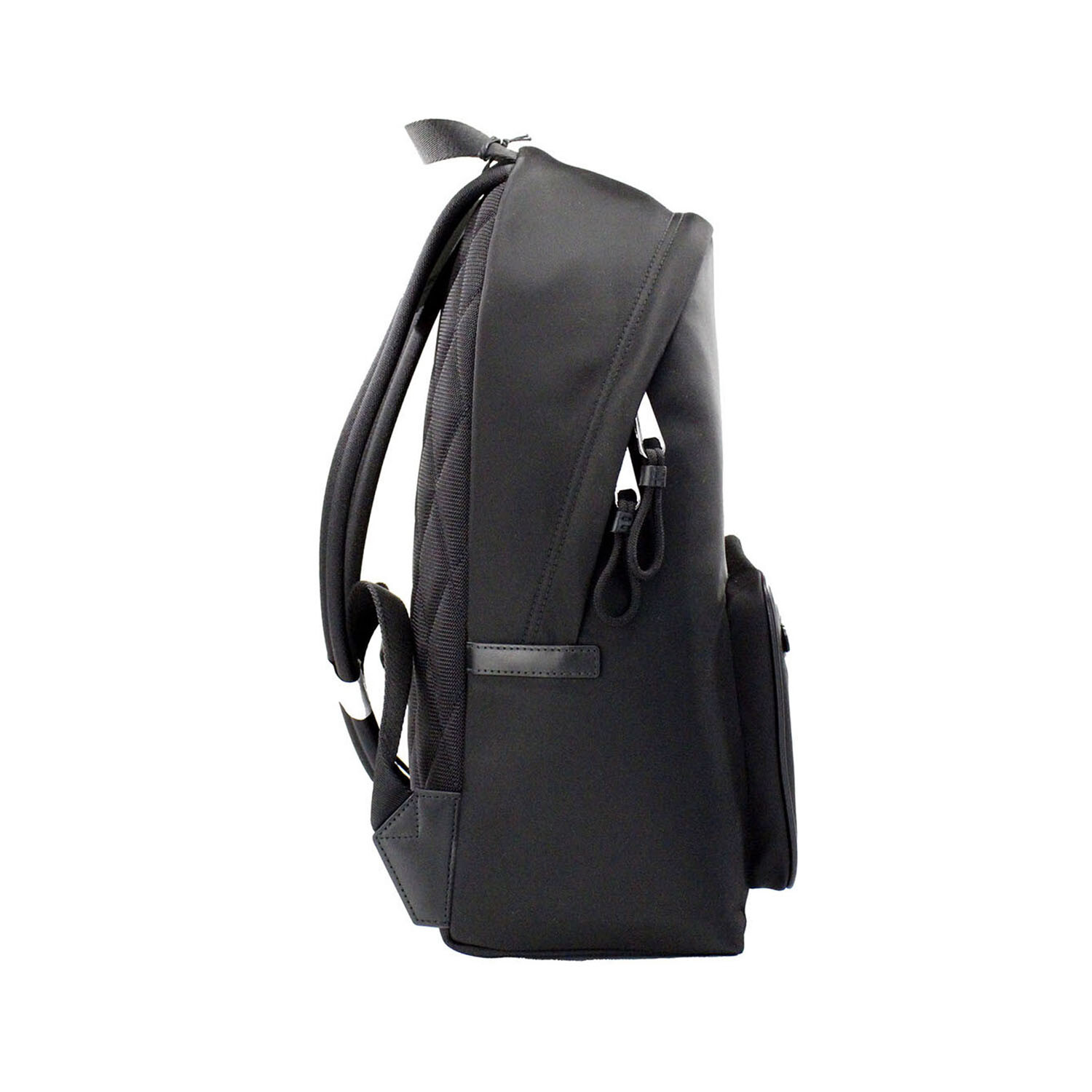 Abbeydale Branded Stamp Black Nylon Backpack Shoulder Bookbag ...