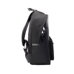 Abbeydale Branded Stamp Nylon Backpack Shoulder Bookbag // Black