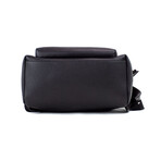 Burberry Abbeydale Branded Pebbled Leather Backpack Bookbag // Black