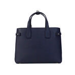 Banner Medium Regency Blue Leather Tote Crossbody Handbag Purse