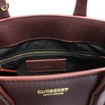 Banner Small Mahogany Red Leather Tote Crossbody Handbag Purse