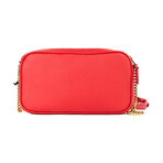 Burberry Small Pebbled Leather Elongated Camera Crossbody Handbag // Red