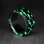 Alien UFO Carbon Fiber Titanium Ring (9)