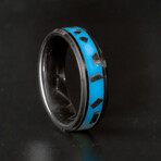 Cobalt Blue and Sterling Silver Inlay Ring (8)