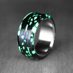 Alien UFO Carbon Fiber Titanium Ring (10)