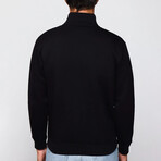 Quarter Zip Up Sweatshirt // Black (M)