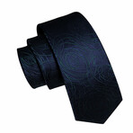 Handmade Silk Tie // Navy Blue Pattern