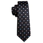 Handmade Silk Tie // Black + Multicolor Dots