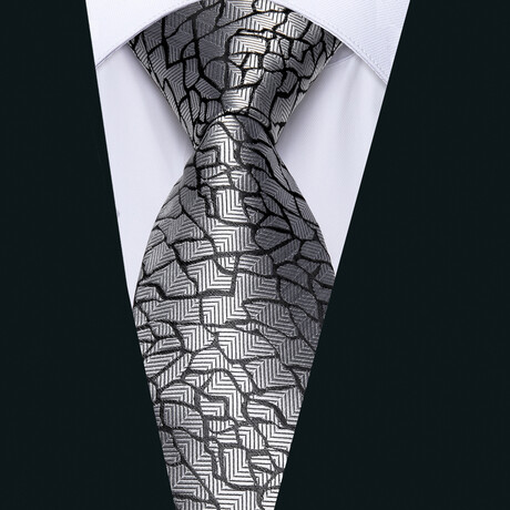 Handmade Silk Tie // Silver