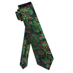 Handmade Silk Tie // Black + Green