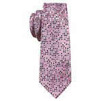 Handmade Silk Tie // Salmon + Black