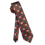 Handmade Silk Tie // Orange + Burgundy