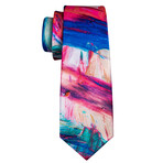 Handmade Silk Tie // Multicolor Brush Strokes