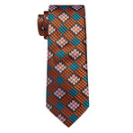 Handmade Silk Tie // Orange + Burgundy
