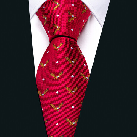 Handmade Silk Tie //  Red
