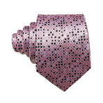 Handmade Silk Tie // Salmon + Black