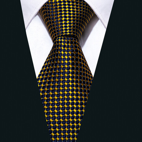 Handmade Silk Tie // Yellow + Black