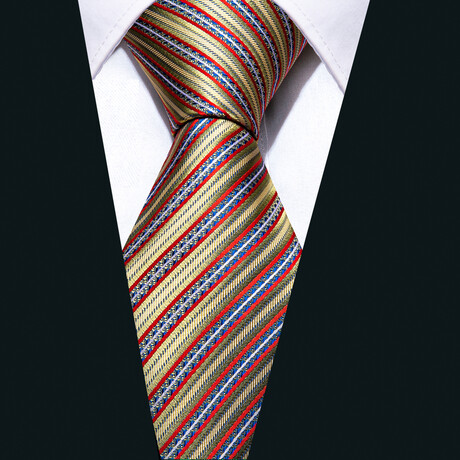 Handmade Silk Tie // Multicolor Stripes