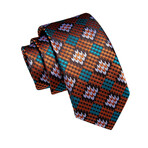 Handmade Silk Tie // Orange + Burgundy