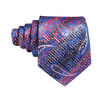Handmade Silk Tie // Red + Blue