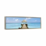 Beach & Pier The Maldives  by Panoramic Images (12"H x 36"W x 1.5"D)