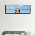 Beach & Pier The Maldives  by Panoramic Images (12"H x 36"W x 1.5"D)